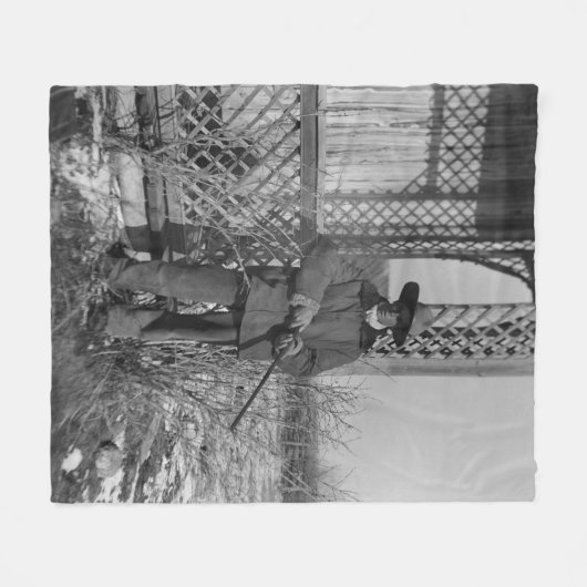 カウボーイランチャーまたは旧西のカナダの法律 フリースブランケット (正面(横))