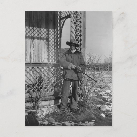 カウボーイランチャーまたは旧西のカナダの法律 ポストカード (正面)