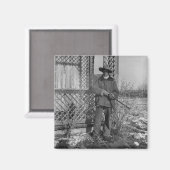 カウボーイランチャーまたは旧西のカナダの法律 マグネット (正面/裏面)