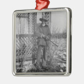 カウボーイランチャーまたは旧西のカナダの法律 メタルオーナメント (左)