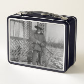 カウボーイランチャーまたは旧西のカナダの法律 メタルランチボックス (裏面)