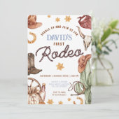 カウボーイランチワイルドウェスト1stロデオ誕生日パーティー 招待状 (スタンド正面)