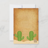 カウボーイリトルカクティサボスベビーシャワー サンキューカード (裏面)