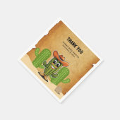 カウボーイリトルカクティサボスベビーシャワー スタンダードカクテルナプキン (角)