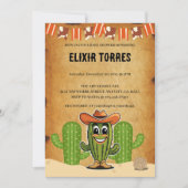 カウボーイリトルカクティサボスベビーシャワー 招待状 (正面)