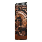 カウボーイレザールックブラウンホース タンブラー (回転左)