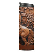 カウボーイレザールックブラウンホース タンブラー (回転右)