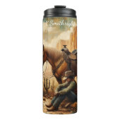 カウボーイレストデザートクロスホース タンブラー (正面)