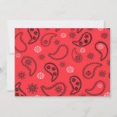 カウボーイレッドバンダナウェスタンカントリー招待状 招待状 (裏面)