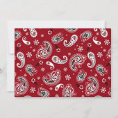 カウボーイレッドバンダナ ウェスタンテーマ誕生日 招待状 (裏面)