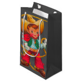 カウボーイレトロボーイチャイルドカワイウェスタン スモールペーパーバッグ (正面アングル)