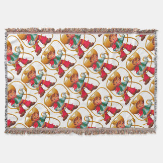 カウボーイレトロボーイチャイルドカワイウェスタン スローブランケット