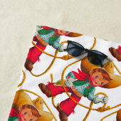 カウボーイレトロボーイチャイルドカワイウェスタン ビーチタオル (インサイチュ)