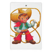 カウボーイレトロボーイチャイルドカワイウェスタン ミニクリップボード (裏面)