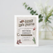 カウボーイレトロ40thバースデーウィークエンドブーツパーティー 招待状 (スタンド正面)