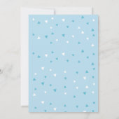 カウボーイロッキングホースブルーボーイベビーシャワー 招待状 (裏面)