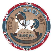 カウボーイロッキングホース西ベビーシャワー