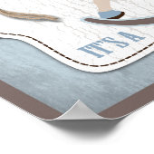 カウボーイロッキングホース赤ちゃんシャワーバナー ポスター (角)