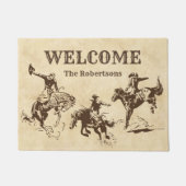 カウボーイロデオウェスタンウェルカム ドアマット (正面)