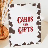 カウボーイロデオウェスタンカードとギフトパーティー 台座サイン