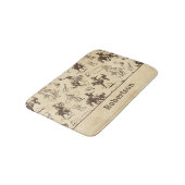 カウボーイロデオウェスタンパーソナライズされたウマ バスマット (アングル)