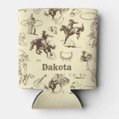 カウボーイロデオウェスタンパーソナライズされた 缶クーラー (正面)