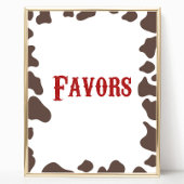 カウボーイロデオウェスタンパーティーの好意テーブル ポスター