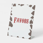 カウボーイロデオウェスタンパーティーの好意テーブル 台座サイン (正面)