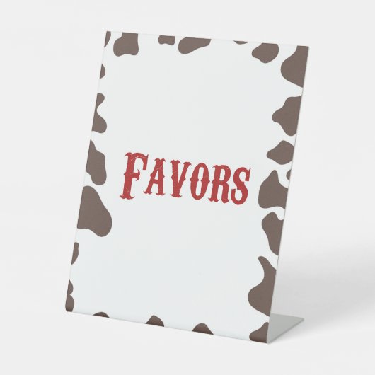 カウボーイロデオウェスタンパーティーの好意テーブル 台座サイン (正面)