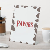 カウボーイロデオウェスタンパーティーの好意テーブル 台座サイン (インサイチュ)