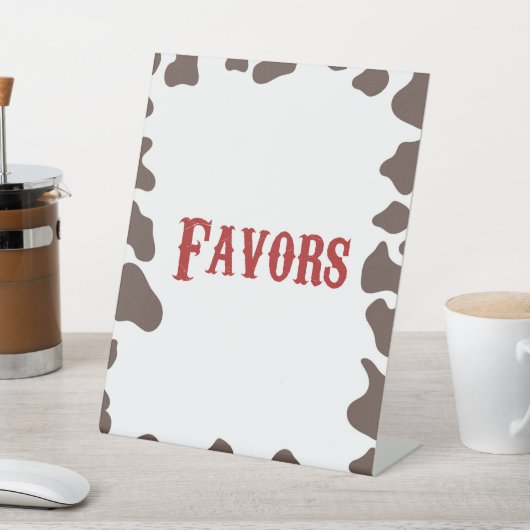 カウボーイロデオウェスタンパーティーの好意テーブル 台座サイン (インサイチュ)