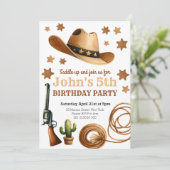 カウボーイロデオウェスタン誕生日 招待状 (スタンド正面)