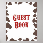 カウボーイロデオウエスタンゲストブックパーティーサイン ポスター (正面)