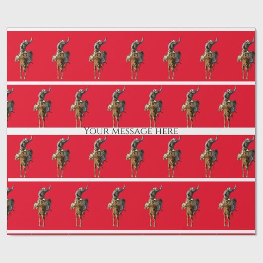 カウボーイロデオウエスタンスタイルラッピング紙 ラッピングペーパー (フラット)