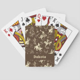 カウボーイロデオウズウェスタンパーソナライズされた トランプ