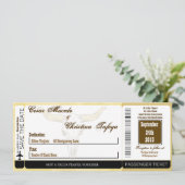 カウボーイロデオステーボーディングパス結婚式招待状 招待状 (スタンド正面)