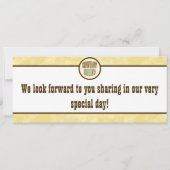 カウボーイロデオステーボーディングパス結婚式招待状 招待状 (裏面)