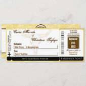 カウボーイロデオステーボーディングパス結婚式招待状 招待状 (正面/裏面)