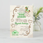 カウボーイロデオハウディユニセックスベイビーシャワー散水 招待状 (スタンド正面)