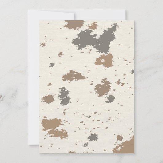 カウボーイロデオハウディ2番目の赤ちゃんシャワー散水 招待状 (裏面)