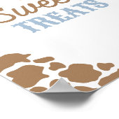 カウボーイロデオバースデーパーティースイーツトリートサイン ポスター (角)