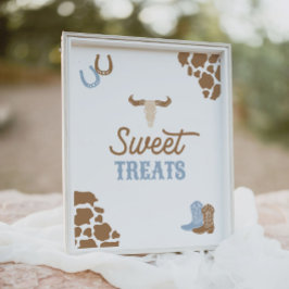 カウボーイロデオバースデーパーティースイーツトリートサイン ポスター