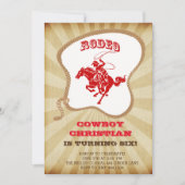 カウボーイロデオバースデーパーティ招待状 招待状 (正面)