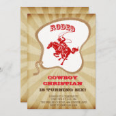 カウボーイロデオバースデーパーティ招待状 招待状 (正面/裏面)