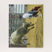 カウボーイロデオピエロブルディストラクション西スポーツ ジグソーパズル (縦)