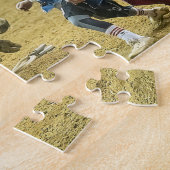 カウボーイロデオピエロブルディストラクション西スポーツ ジグソーパズル (側面)