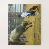 カウボーイロデオピエロブルディストラクション西スポーツ ジグソーパズル (縦)