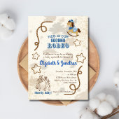 カウボーイロデオブルーハウディベビーシャワー散水 招待状