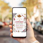 カウボーイロデオボーイサウスウエストランチベビーシャワー 招待状