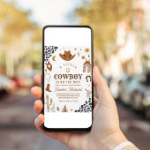 カウボーイロデオボーイサウスウエストランチベビーシャワー 招待状